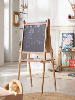 Jouet-Activités artistiques et musicales-Tableau pliable et réglable en hauteur 3 en 1 en bois FSC®