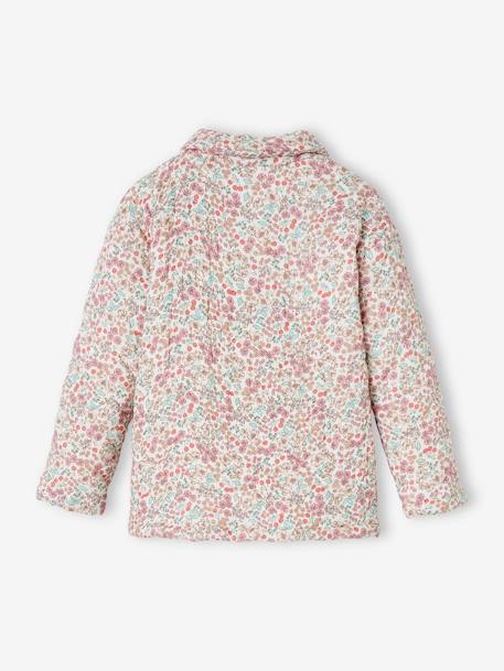 Veste matelassée imprimée fleurs fille écru 6 - vertbaudet enfant 