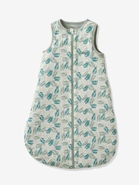 Gigoteuse spécial été ouverture centrale en gaze de coton TROPICAL personnalisable vert 1 - vertbaudet enfant 