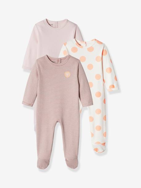 Lot de 3 dors-bien basic bébé en interlock BASICS  - vertbaudet enfant