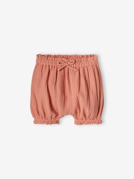 Lot de 2 bloomers bébé en gaze de coton blanc 3 - vertbaudet enfant 