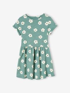 Robe Basics imprimée fille manches courtes  - vertbaudet enfant