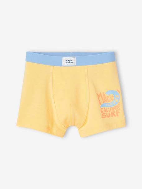 Lot de 5 boxers stretch garçon 'surf' jaune pâle 4 - vertbaudet enfant 