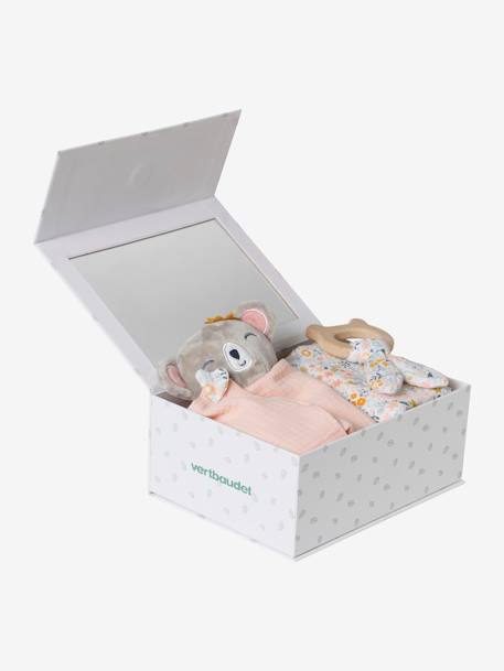 Coffret cadeau 3 pièces : lange + doudou personnalisable + hochet bleu+Koala 6 - vertbaudet enfant 