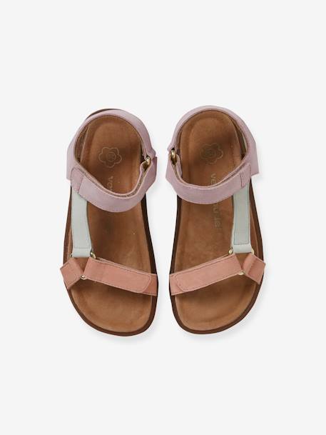 Sandales scratchées cuir fille lilas 6 - vertbaudet enfant 