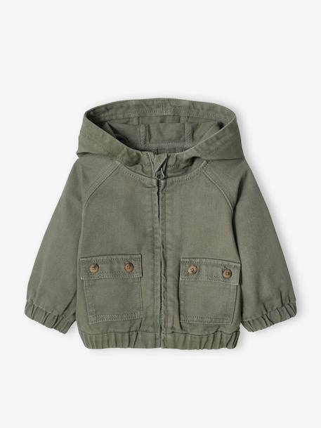 Blouson bébé avec capuche gris ardoise 1 - vertbaudet enfant 