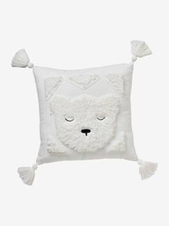 Coussin avec applications sherpa Ours berbère  - vertbaudet enfant