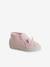 Chaussons zippés bébé en toile rayé rose 1 - vertbaudet enfant 