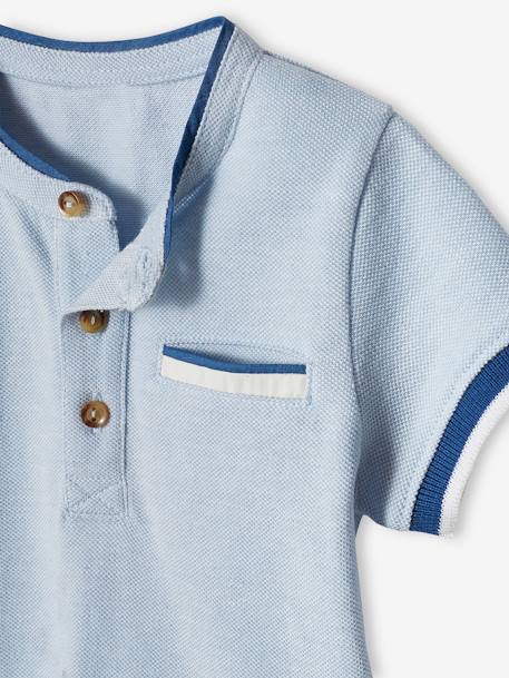 Polo bébé en maille piquée bleu ciel 2 - vertbaudet enfant 