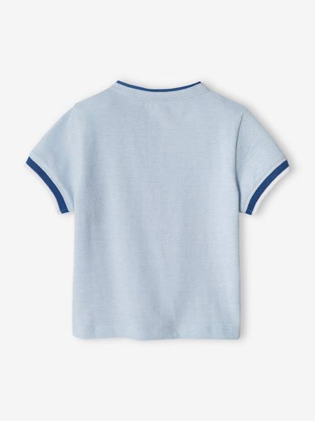 Polo bébé en maille piquée bleu ciel 3 - vertbaudet enfant 