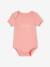 Lot de 5 bodies marguerites manches courtes bébé ouverture US rose pâle 3 - vertbaudet enfant 