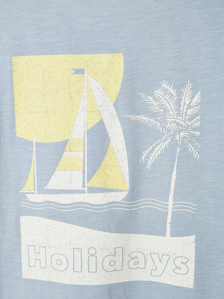 T-shirt maxi motif bateau au dos garçon bleu ciel 5 - vertbaudet enfant 