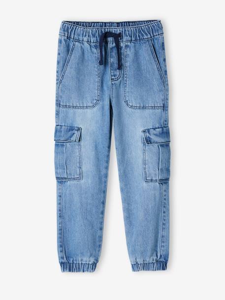 Pantalon battle denim garçon facile à enfiler double stone+stone 8 - vertbaudet enfant 