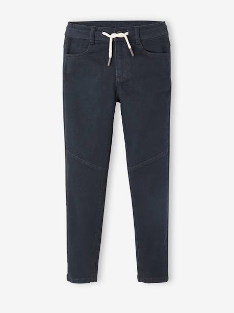 Pantalon slim couleur facile à enfiler garçon BEIGE+bleu nuit 10 - vertbaudet enfant 