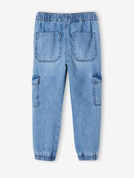 Pantalon battle denim garçon facile à enfiler double stone+stone 10 - vertbaudet enfant 