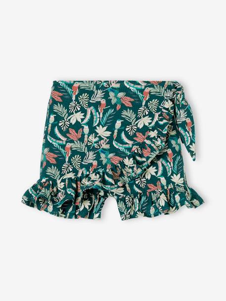 Jupe short fille écru+framboise+vert 11 - vertbaudet enfant 