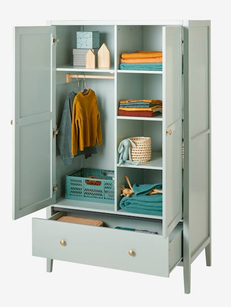 Armoire 2 portes LIGNE PARISIENNE vert de gris 2 - vertbaudet enfant 