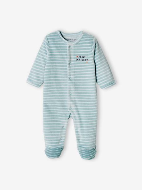 Lot de 2 dors-bien 'bateau' bébé Garçon en velours bleu ciel 2 - vertbaudet enfant 