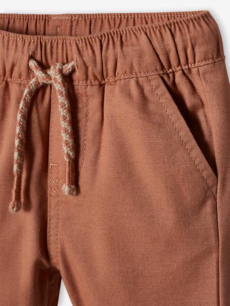 Pantalon bébé garçon en toile à taille élastiquée bleu grisé+noix de pécan 7 - vertbaudet enfant 