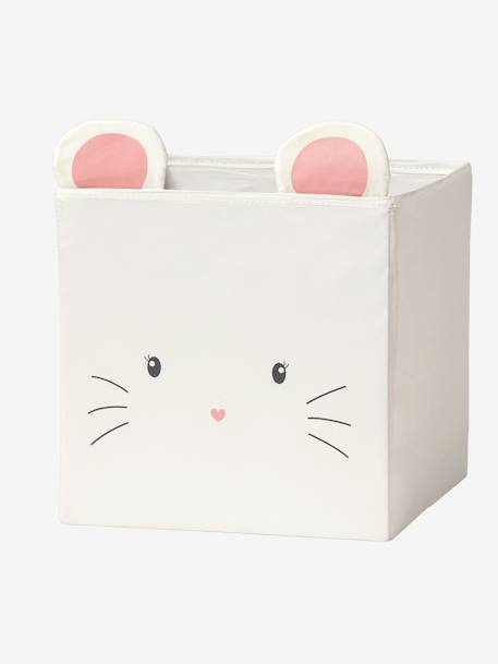 Lot de 3 bacs de rangement Souris Champêtre blanc imprimé 2 - vertbaudet enfant 