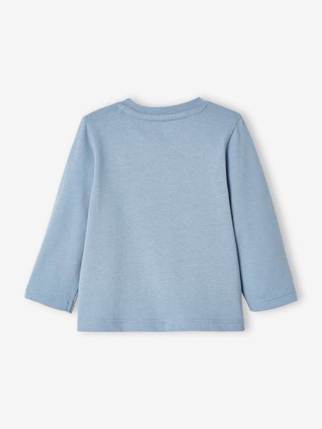 Tee-shirt personnalisable bébé manches longues bleu ciel 3 - vertbaudet enfant 
