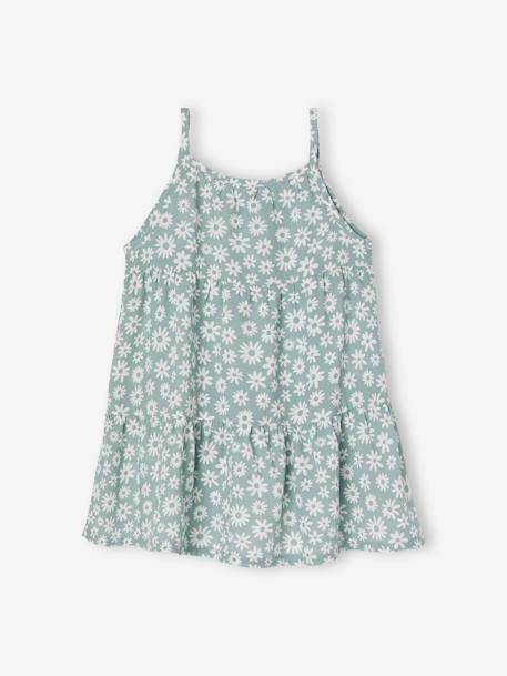 Robe fluide bébé à volants bleu grisé 2 - vertbaudet enfant 