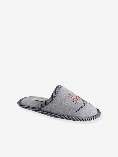 Chaussons mules dinosaure enfant gris chiné 1 - vertbaudet enfant 