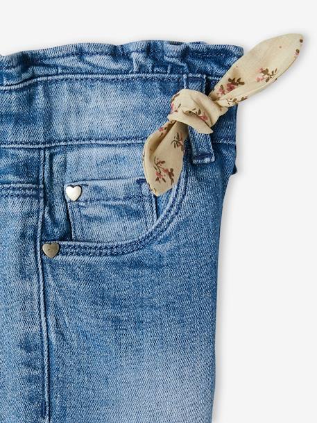 Pantacourt denim à noeud fille double stone+stone 16 - vertbaudet enfant 