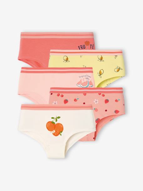 Fille-Lot de 5 shorties fruits fille