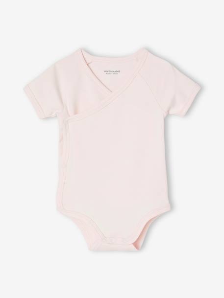 Lot de 5 bodies manches courtes bébé ouverture naissance rose pâle 7 - vertbaudet enfant 