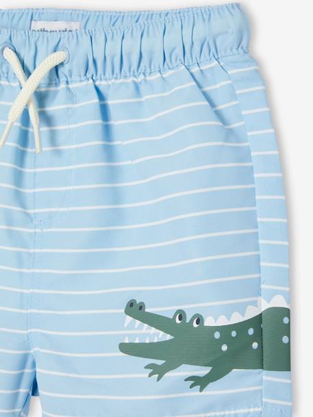 Short de bain imprimé croco bébé garçon rayé bleu 3 - vertbaudet enfant 