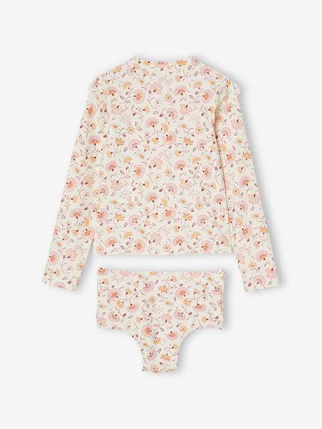 Ensemble de bain fille T-shirt anti-UV + shorty écru 4 - vertbaudet enfant 