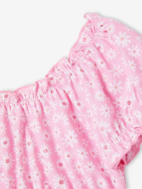 Maillot de bain 2 pièces marguerites fille rose 3 - vertbaudet enfant 