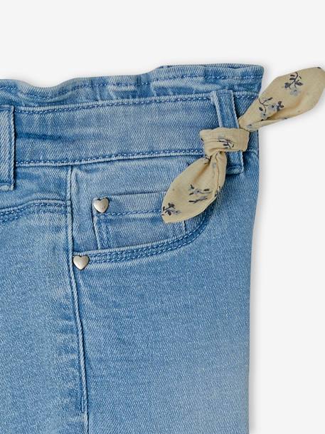 Pantacourt denim à noeud fille double stone+stone 8 - vertbaudet enfant 