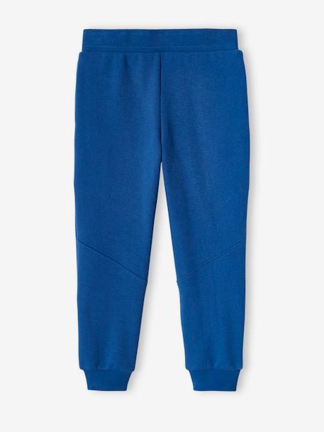 Pantalon jogging 'Athletic' garçon en molleton BLEU CANARD+bleu roi+chocolat+rouge 8 - vertbaudet enfant 