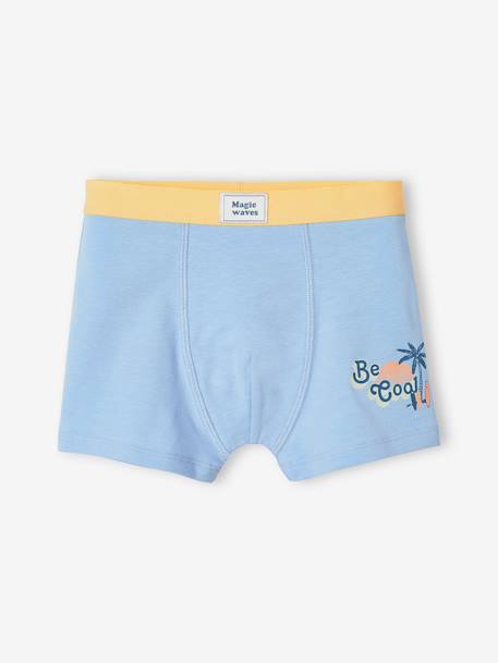 Lot de 5 boxers stretch garçon 'surf' jaune pâle 5 - vertbaudet enfant 