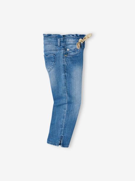 Pantacourt denim à noeud fille double stone+stone 11 - vertbaudet enfant 