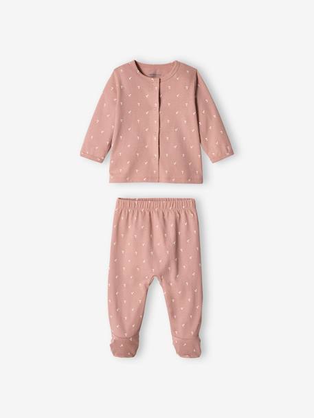 Lot de 2 pyjamas à pieds bébé fille violet glace 9 mois 