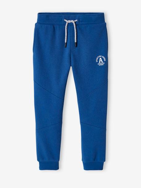 Pantalon jogging 'Athletic' garçon en molleton BLEU CANARD+bleu roi+chocolat+rouge 6 - vertbaudet enfant 