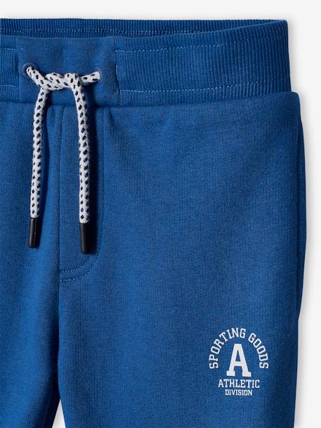 Pantalon jogging 'Athletic' garçon en molleton BLEU CANARD+bleu roi+chocolat+rouge 9 - vertbaudet enfant 