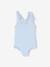 Maillot de bain 1 pièce bébé fille réversible vichy/rayures et fleurs bleu ciel 4 - vertbaudet enfant 