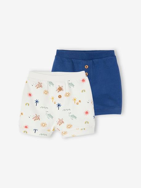 Lot de 2 shorts en molleton bébé  - vertbaudet enfant