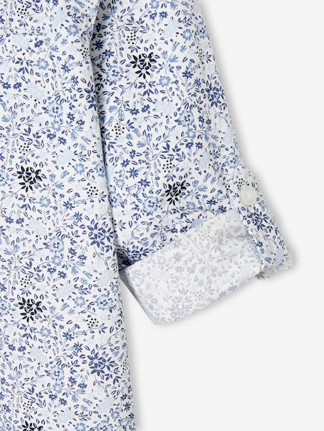 Chemise à fleurs et son noeud papillon garçon bleu imprimé+vert imprimé 7 - vertbaudet enfant 