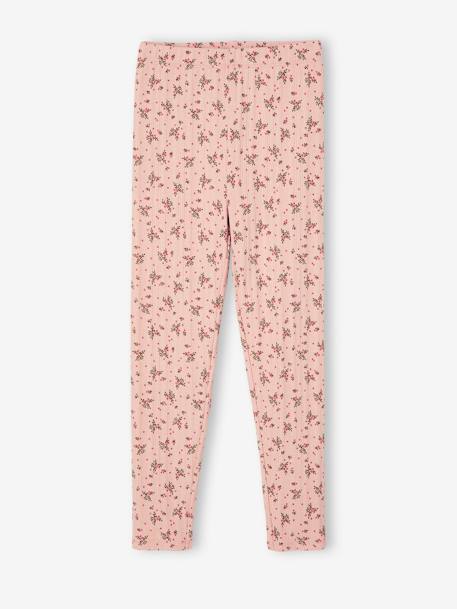 Legging à fleurs maille pointelle fille  - vertbaudet enfant