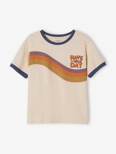 T-shirt vague garçon écru 4 - vertbaudet enfant 