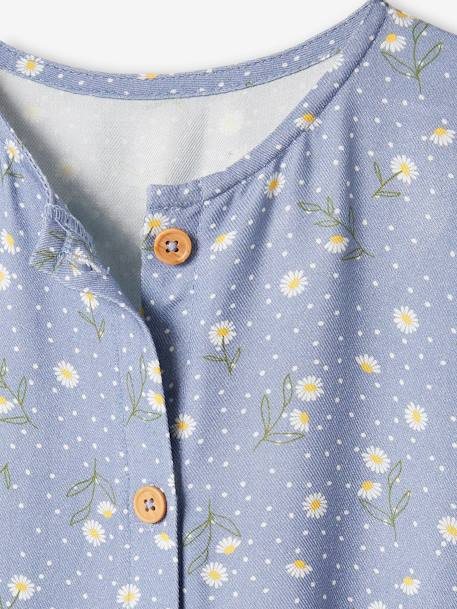 Robe boutonnée à fleurs fille bleu+bleu azur+écru+marine 6 - vertbaudet enfant 