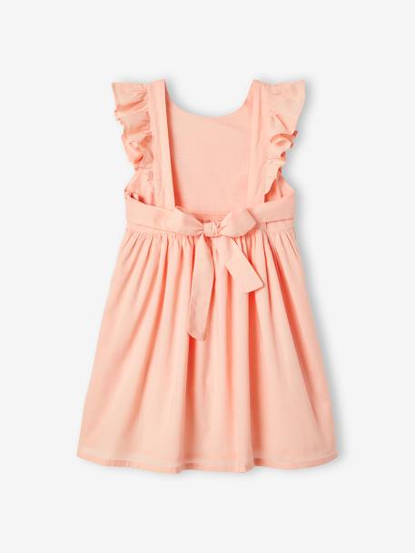 Robe de cérémonie volantée dos nu fille bleu ciel+corail 7 - vertbaudet enfant 