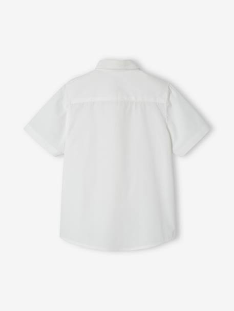 Chemise unie manches courtes garçon blanc 2 - vertbaudet enfant 