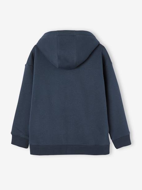 Sweat zippé à capuche personnalisable garçon bleu nuit 5 - vertbaudet enfant 