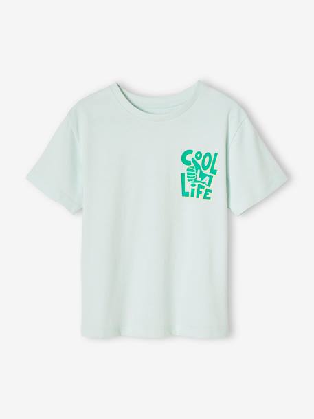 Tee-shirt motif garçon menthe 1 - vertbaudet enfant 